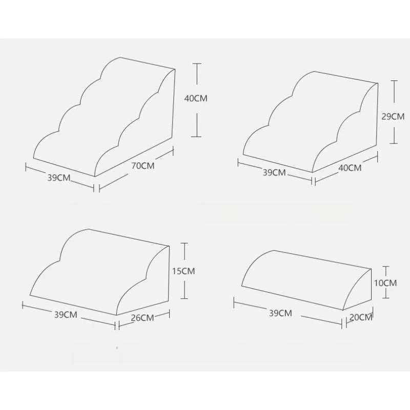 1/2/3/4 Pet Stairs, Ramp; Washable Non-Slip Cover