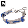 No-Pull Stainless Steel Nylon Dog Training Collar
