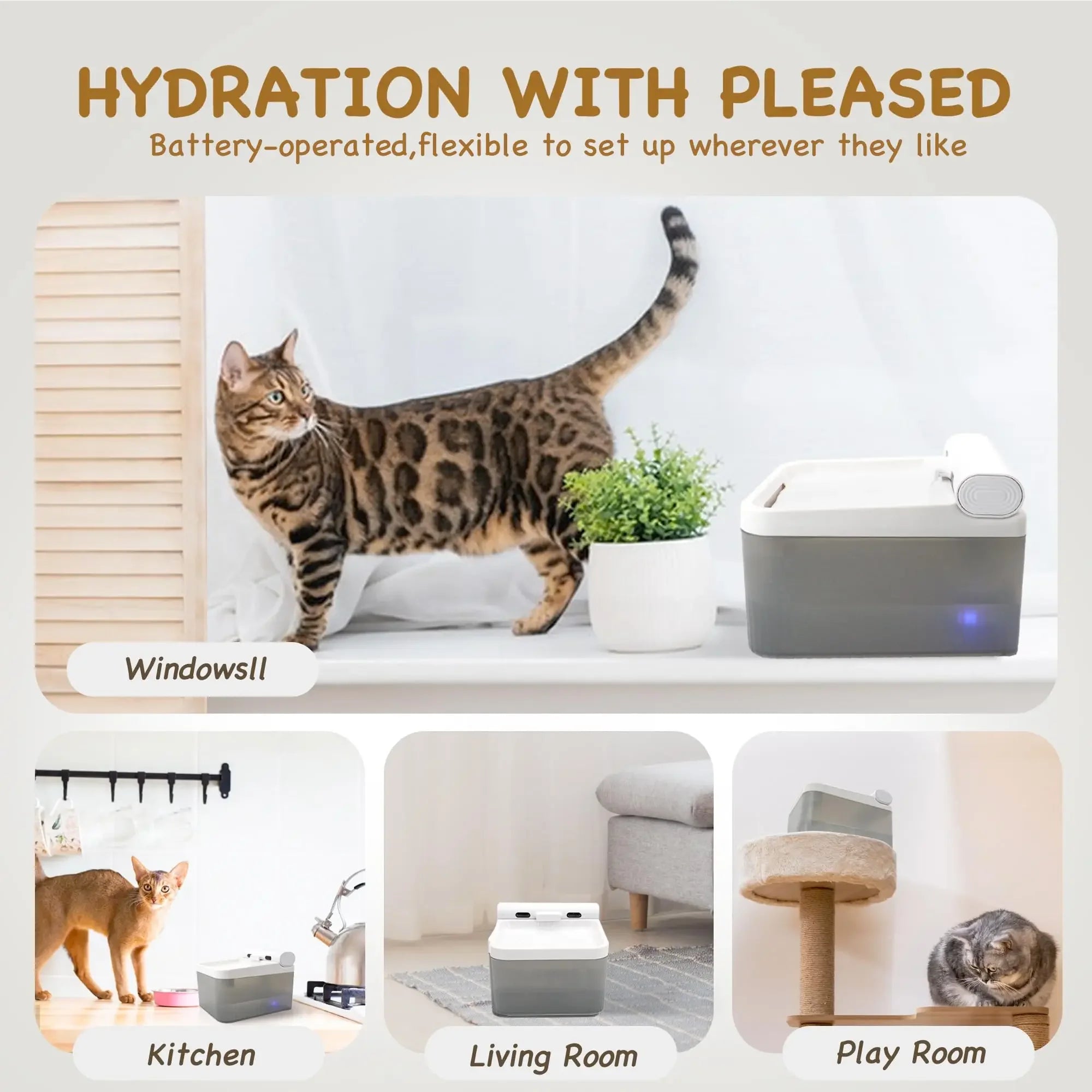 4L Wireless Automatic Pet Water Fountain