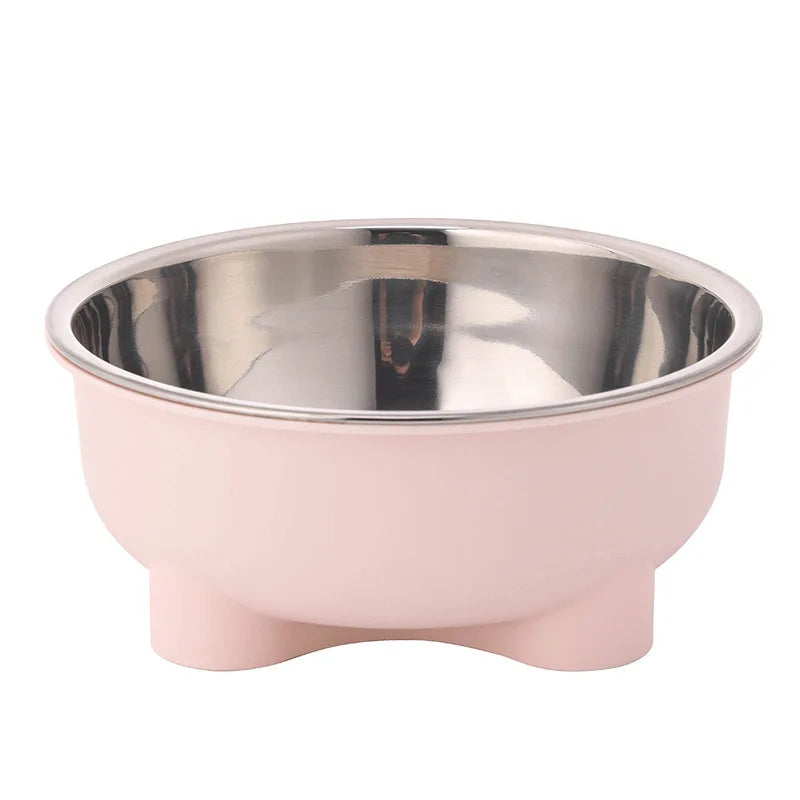 Colored Four-Legged Pet Bowl, Stainless Steel