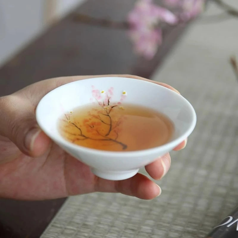 Japanese Style Ceramic Sakura Wine Sets, Handmade