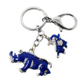 Blue Elephant, Rhino Protective Keychains; Feng Shui