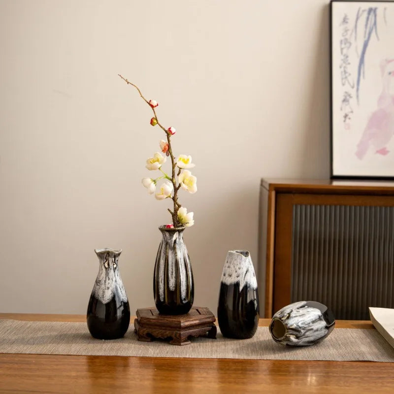 Handmade Japanese Retro Ceramic Kiln Glazed Vase