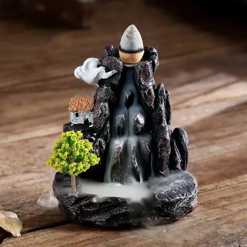 Mountains River Waterfall Backflow Aroma Incense Burner