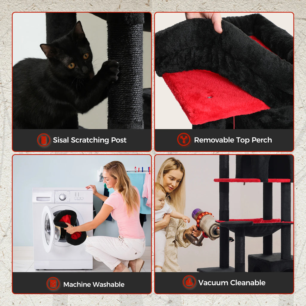 Deluxe Tall Cat Tree for Indoor Cats