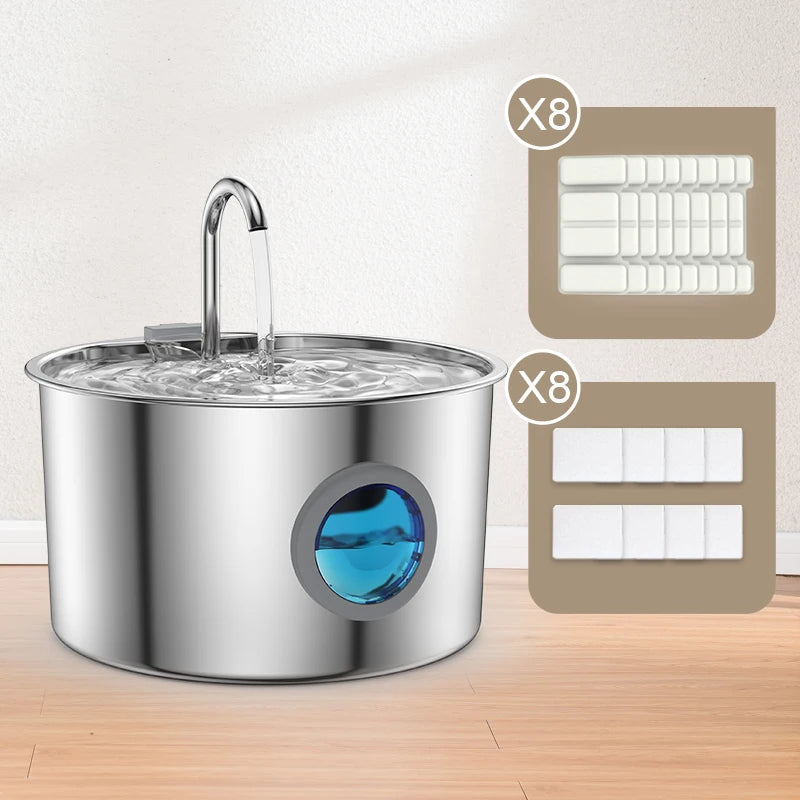 Stainless Steel Auto Pet Water Fountain;108oz