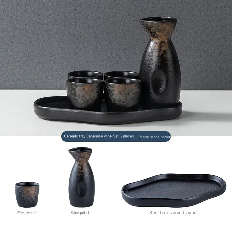 Handmade Japanese Style Sake Warmer & Cups