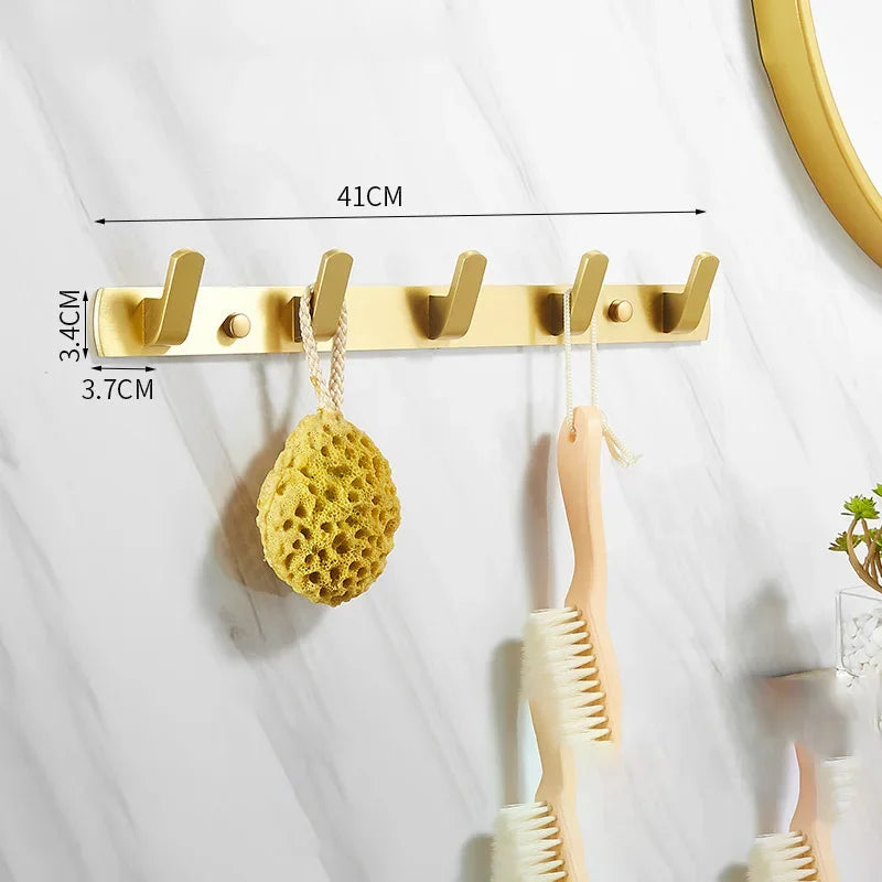Elegant Brushed Brass Bathroom Accessories