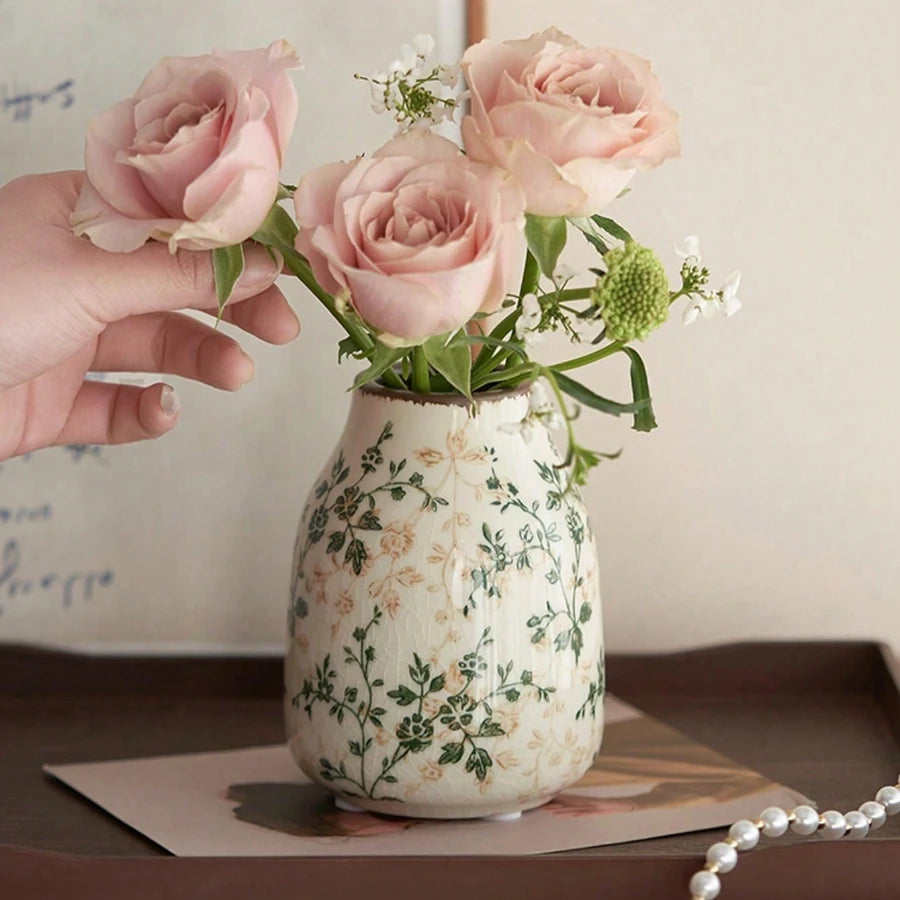 Handmade Bohemian Art Ice Crackle Ceramic Vases