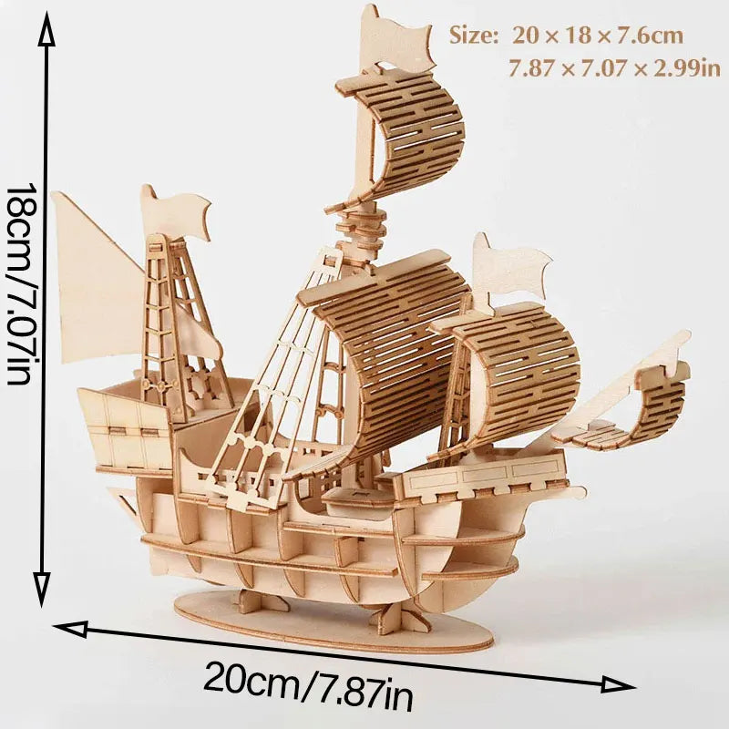 3D Puzzle Model Kit DIY Laser Cut Assembly