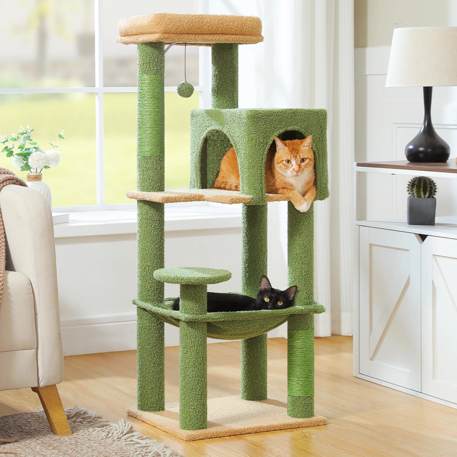 5-Level Cat Tower, 45" with Top Perch