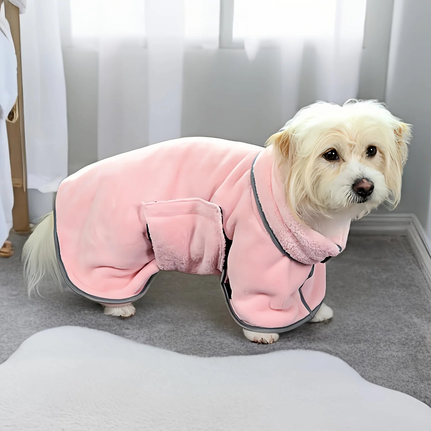 Dog Absorbent Bath Towel, Pet Bathrobe