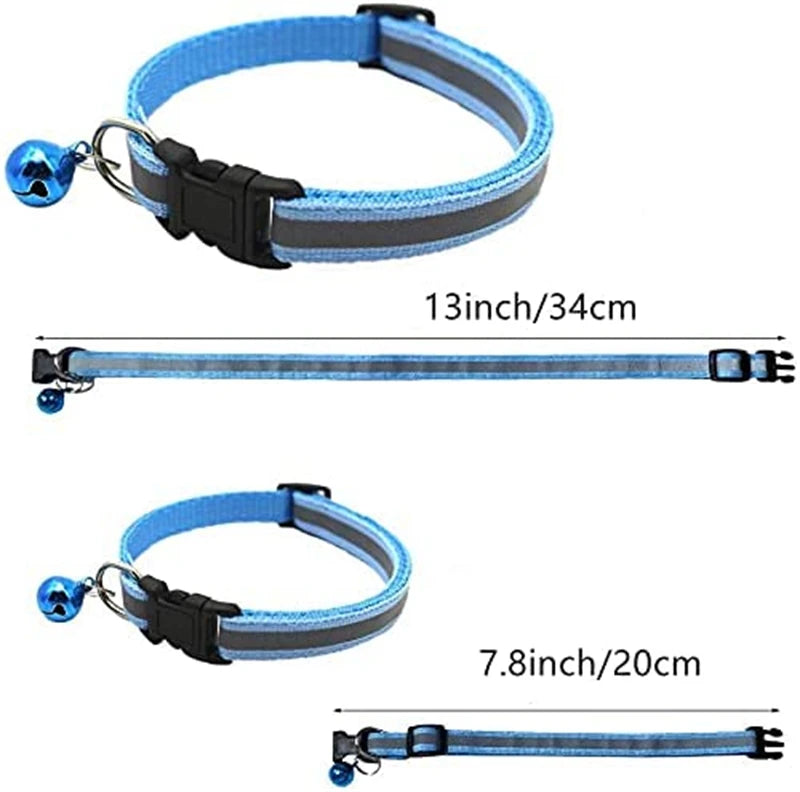 Reflective Cat Bell Collars, Adjustable