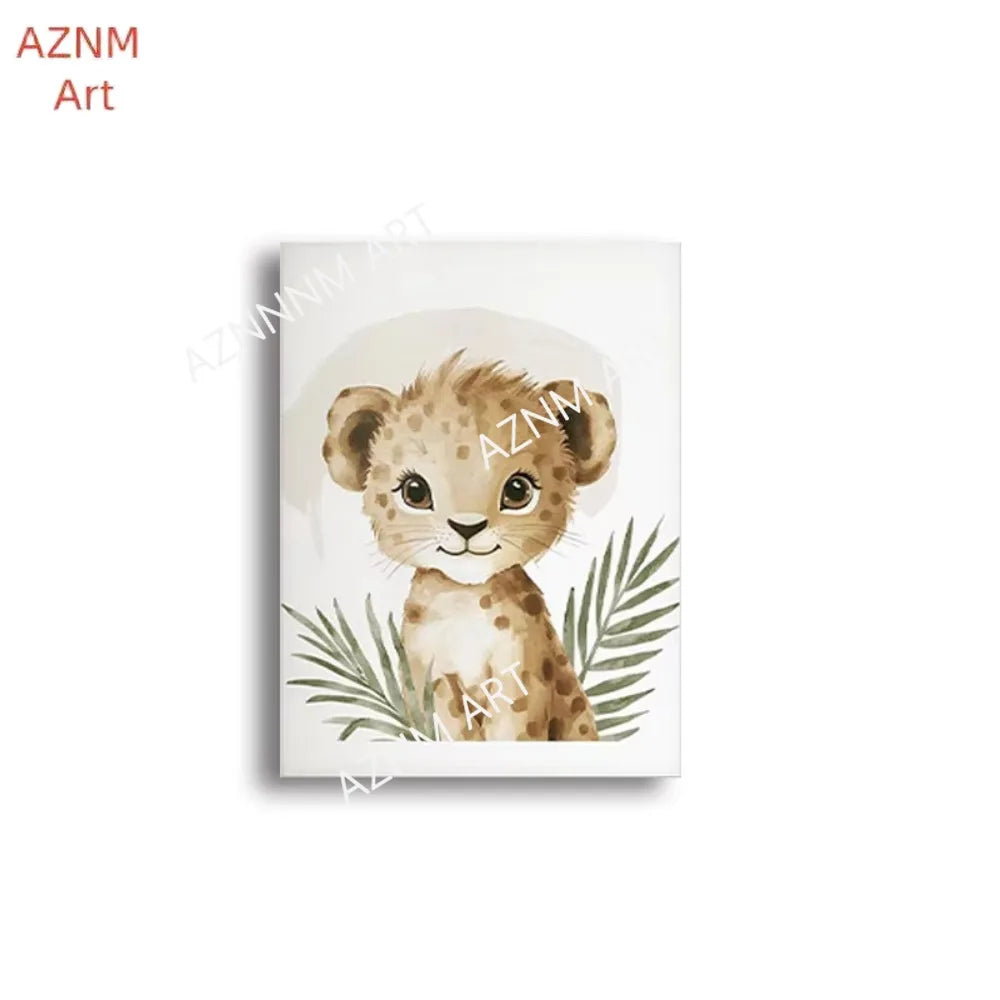 Safari Animal Prints on Canvas Wall Art