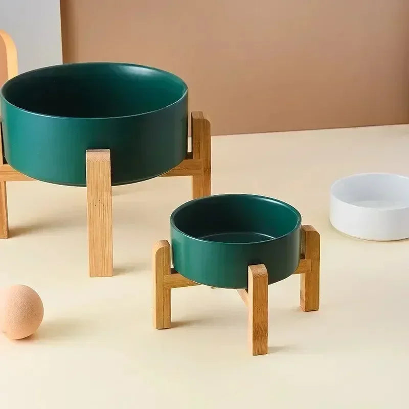 Pet Bowl Ceramic Elevated Food/Water Dish