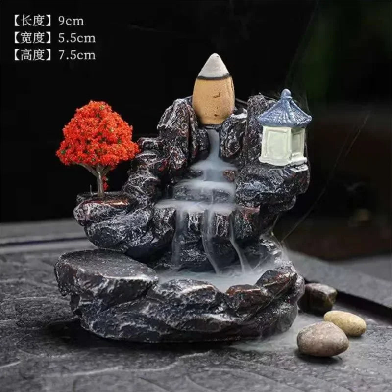 Mountains River Waterfall Backflow Aroma Incense Burner