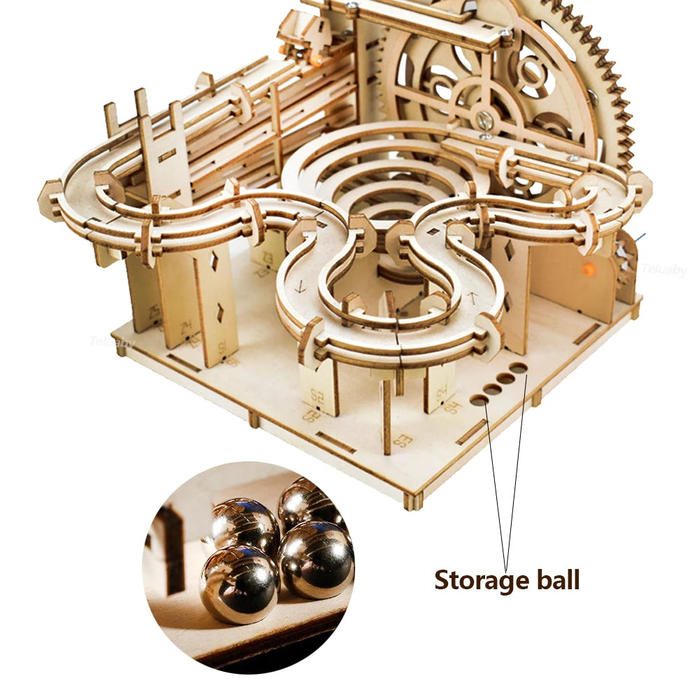 3D Wooden Marble Run Puzzle DIY Kit