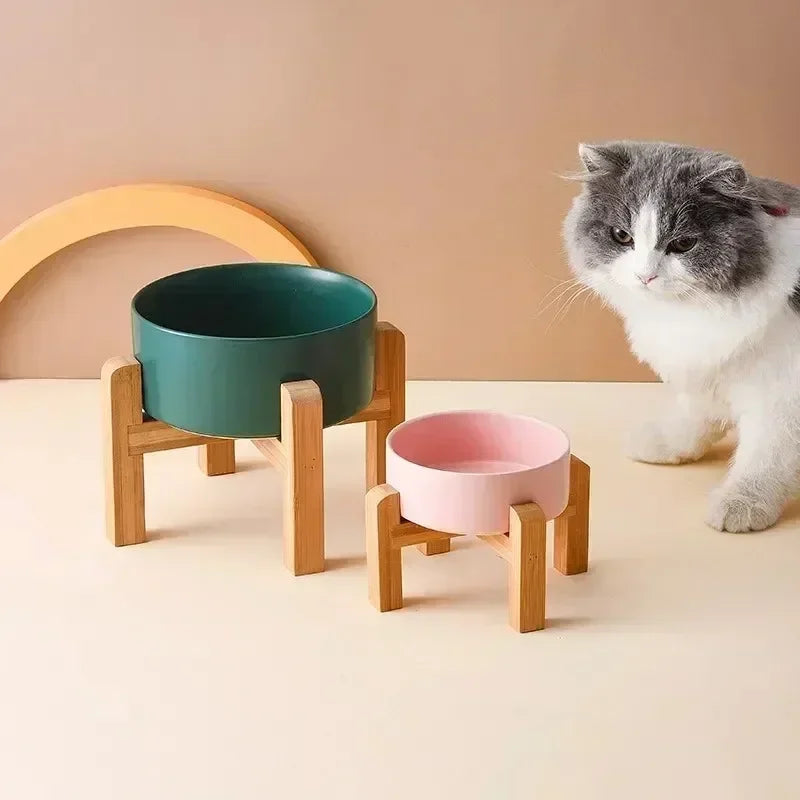 Pet Bowl Ceramic Elevated Food/Water Dish