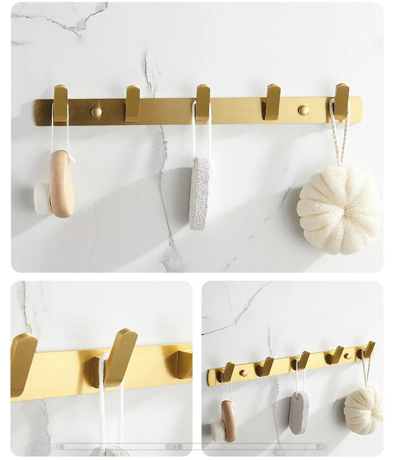 Elegant Brushed Brass Bathroom Accessories