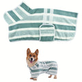 Fully Wrapped Dog Bathrobe Towel; Quick Drying