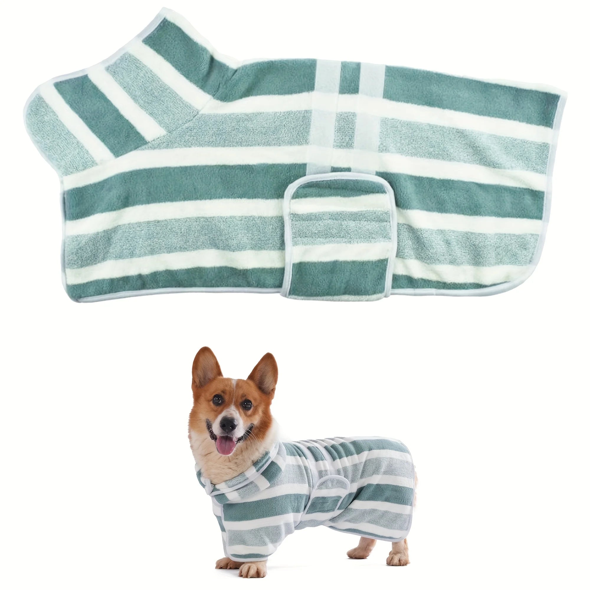 Fully Wrapped Dog Bathrobe Towel; Quick Drying