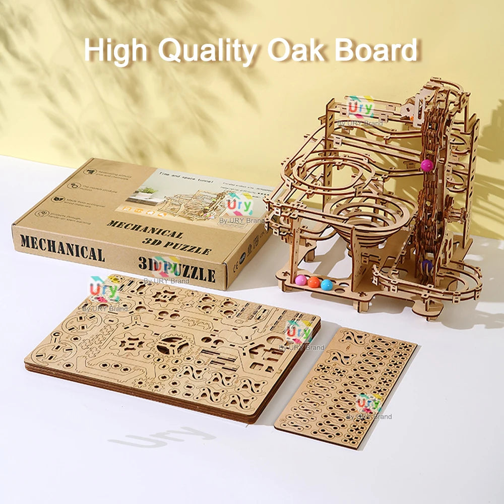 3D Wooden Mechanical Maze Ball Track Kit