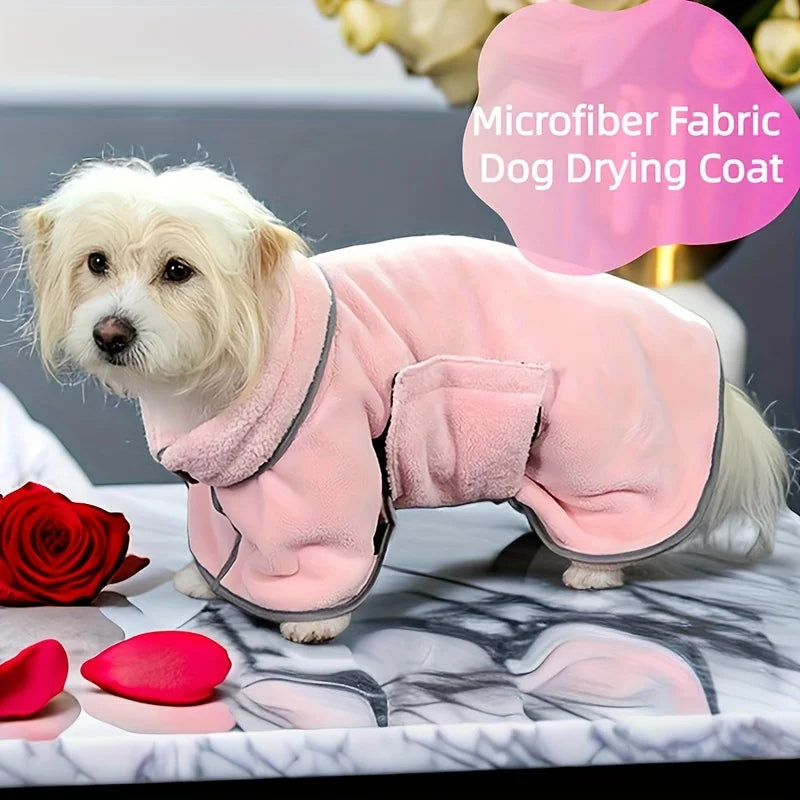 Dog Absorbent Bath Towel, Pet Bathrobe