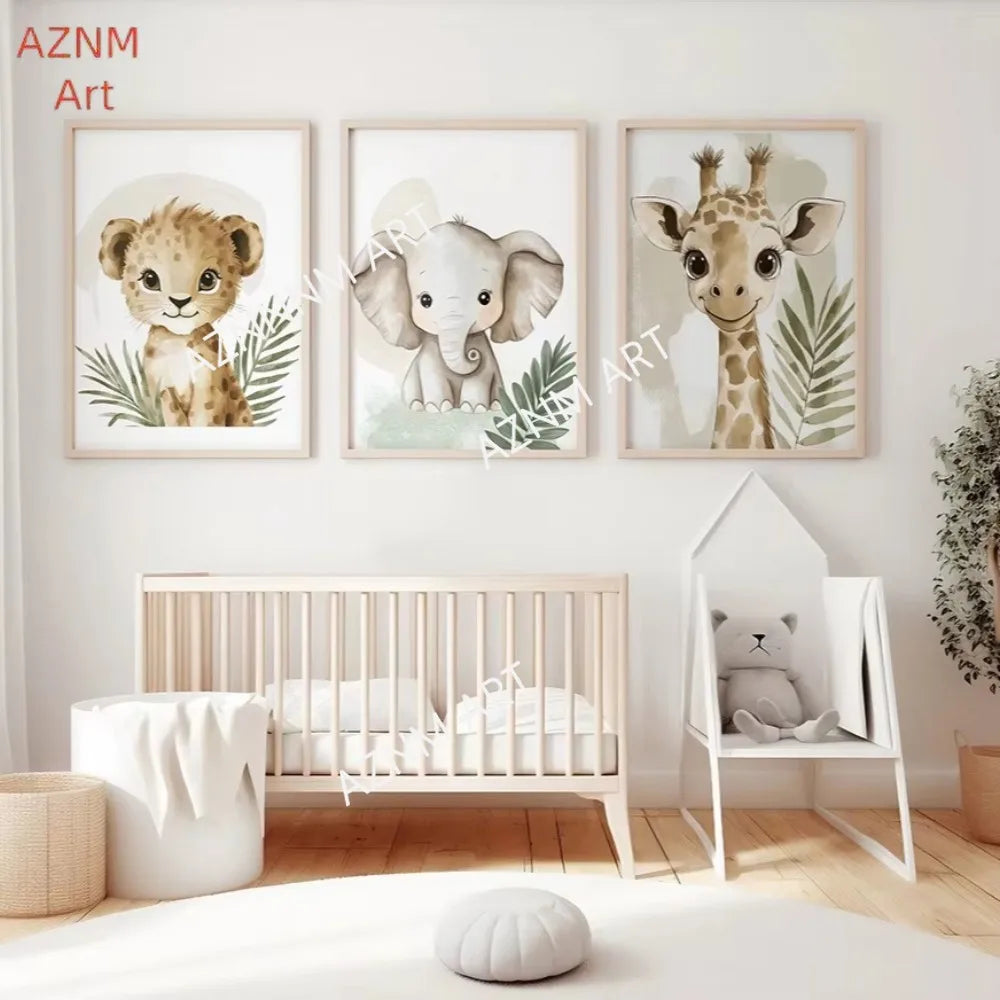 Safari Animal Prints on Canvas Wall Art