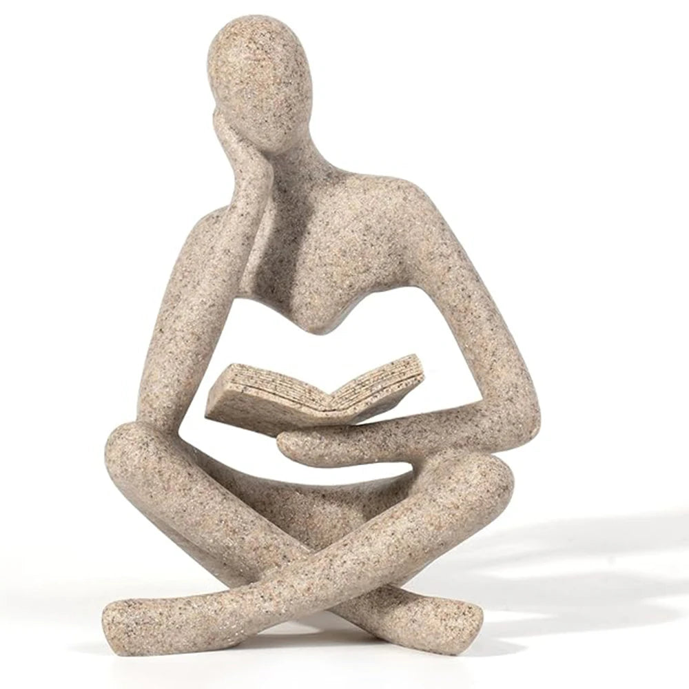 Person Who is Thinking, Abstract Thinker Sculpture
