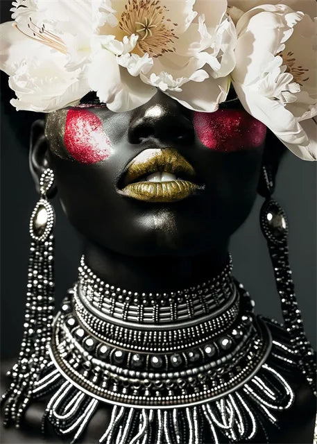 African Black Woman Wall Art Canvas Prints