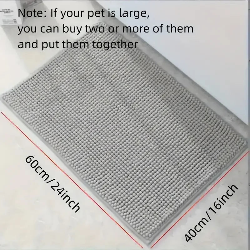 Dirty Paws Mat; Absorbs Moisture, Sand, Dirt, Washable