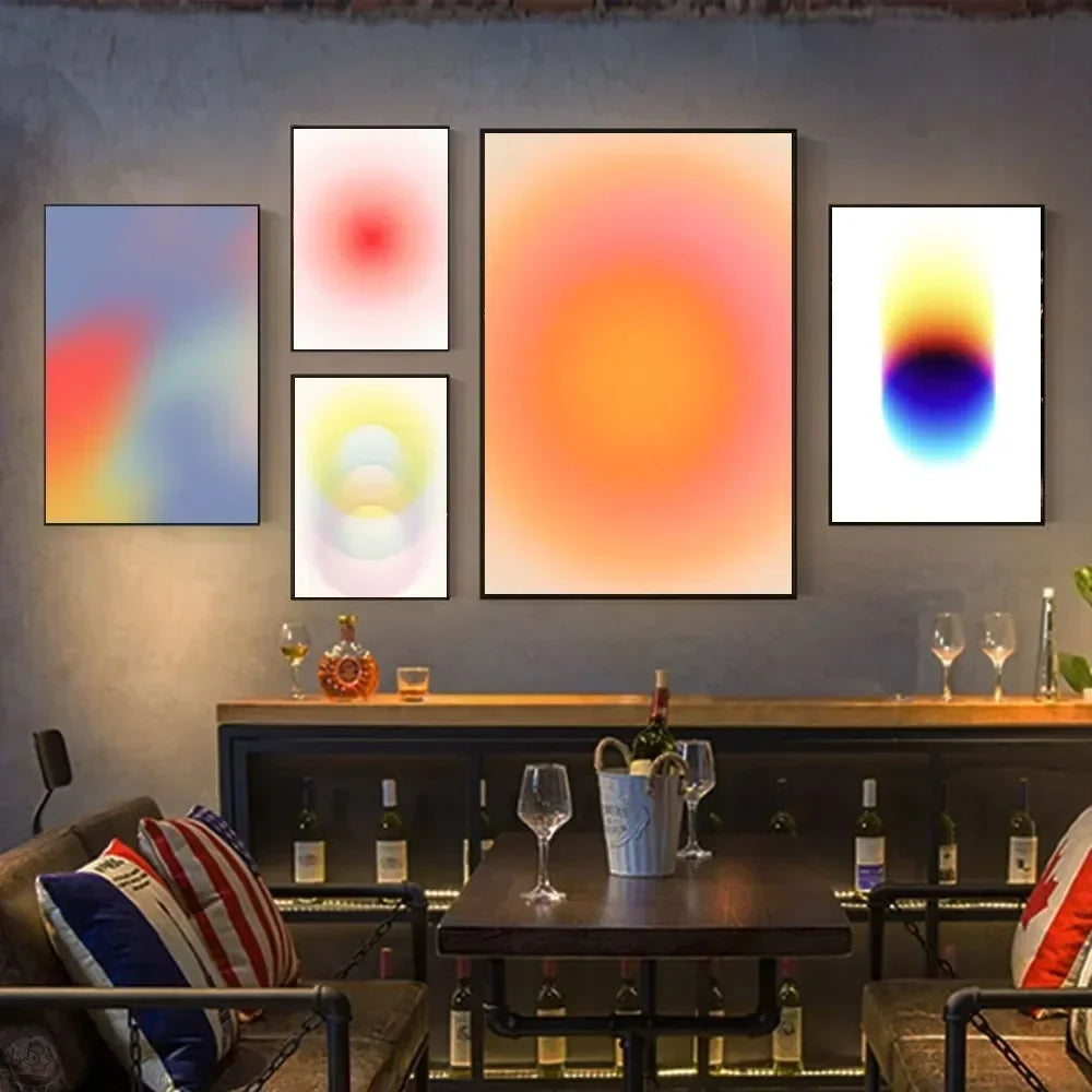 Gradient Halo Modern, Minimalist Canvas Wall Art