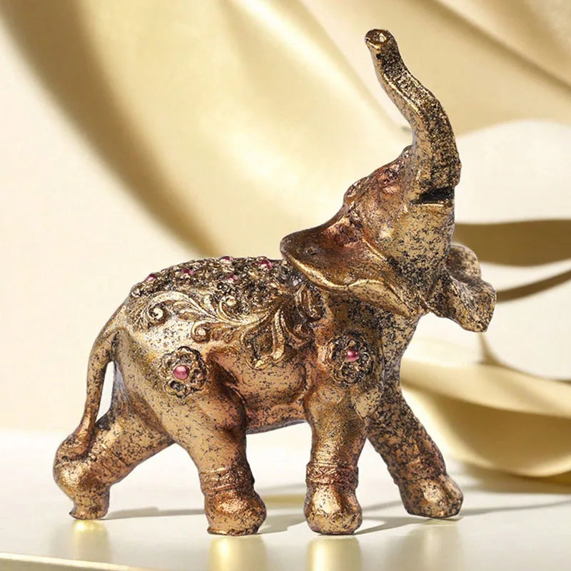 Handcrafted 3D Elephant Sculpture; Unique Gift