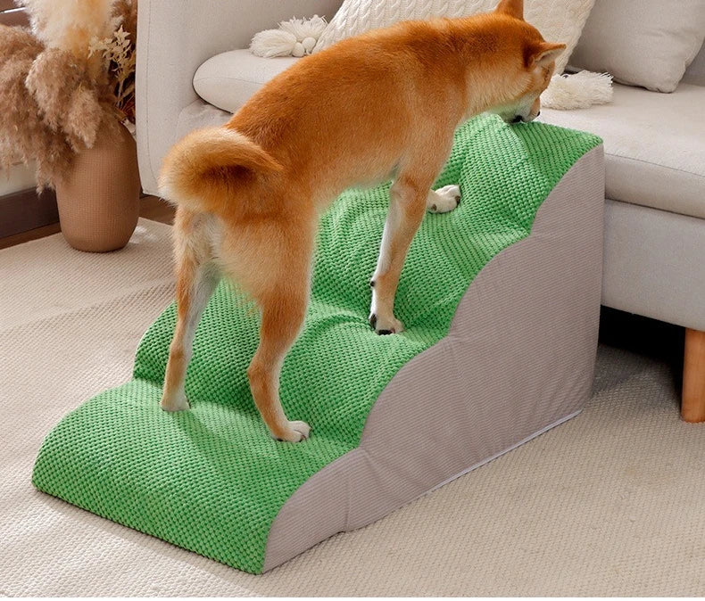 1/2/3/4 Pet Stairs, Ramp; Washable Non-Slip Cover