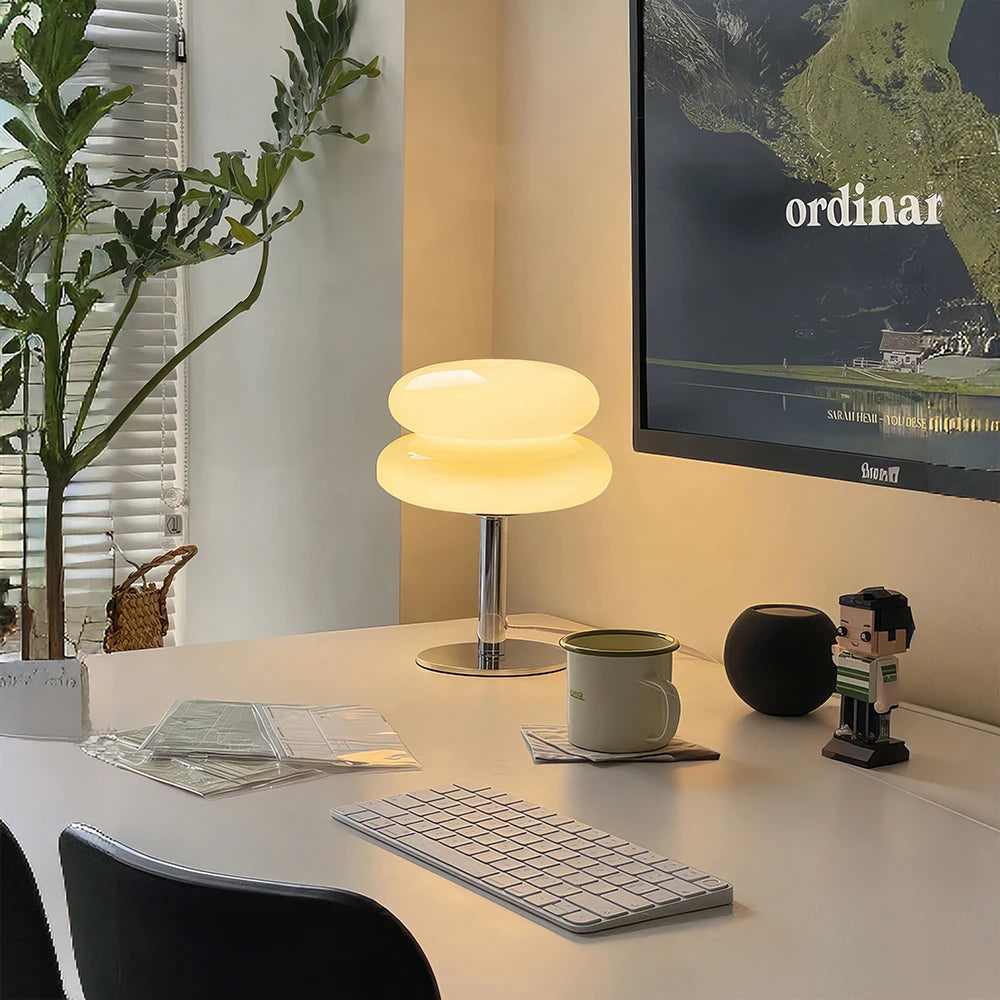 Glass Table Lamp with Atmosphere Trichromatic Dimming