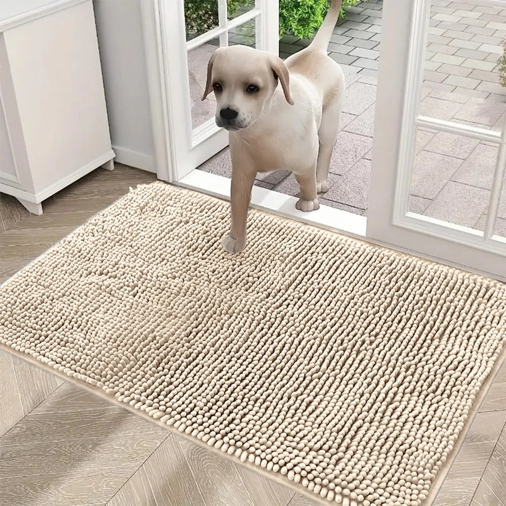 Doggy Entrance Dense Chenille Mat; 2 Colors
