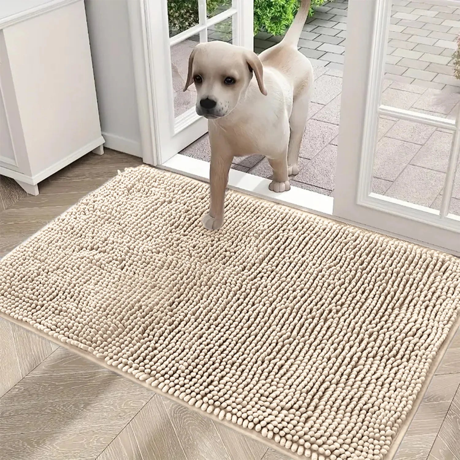 Doggy Entrance Dense Chenille Mat; 2 Colors