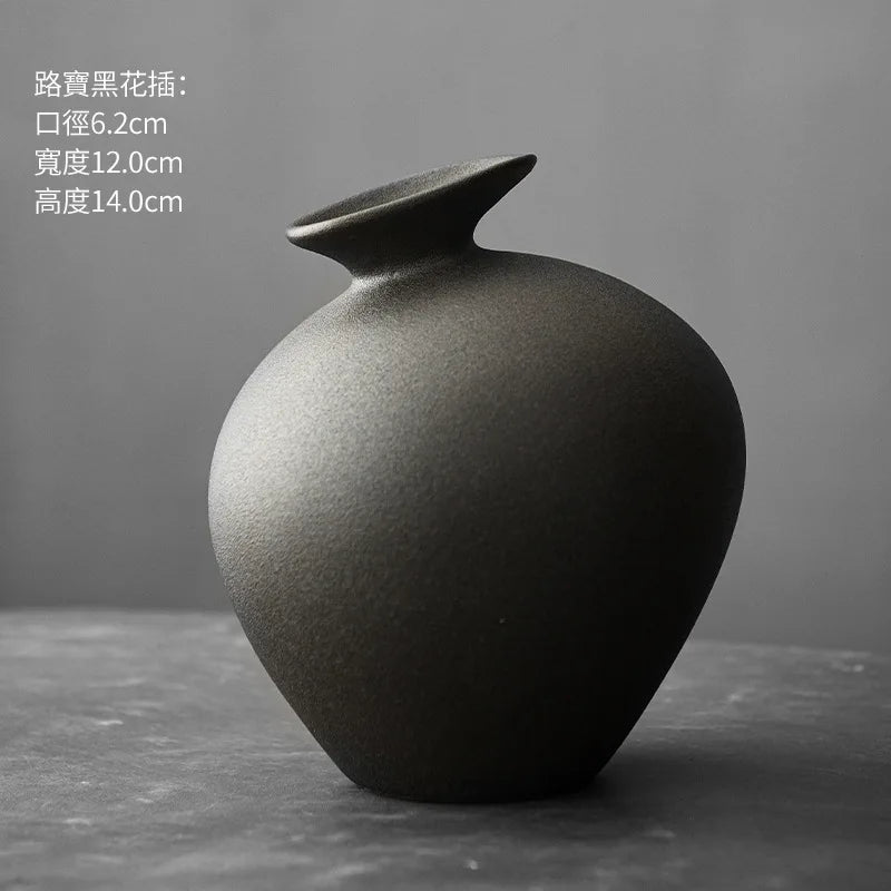 Japanese Style Abstract Pottery Vase