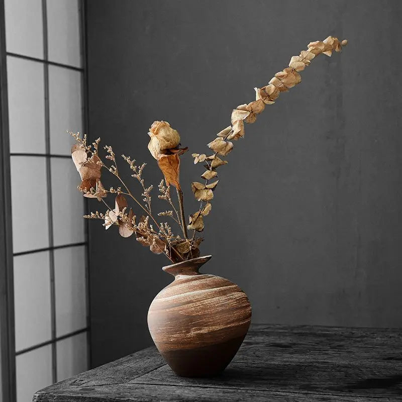 Vintage Japanese Ceramic Abstract Vases