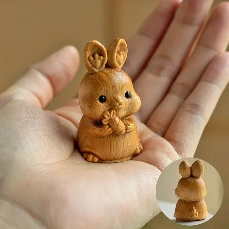 Mini Wood Carving Twelve Zodiac Ornaments