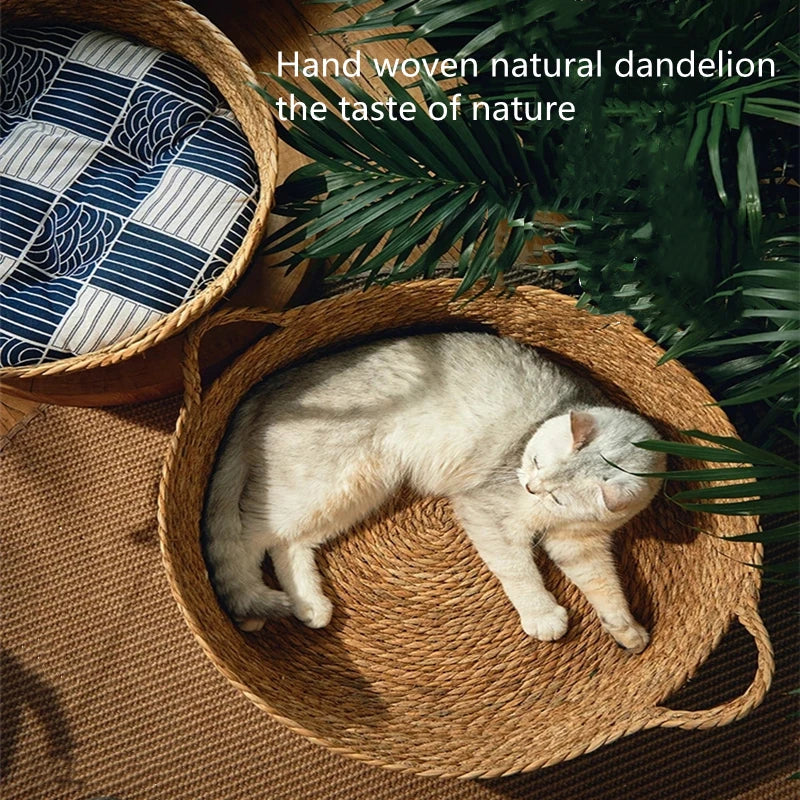 Handmade Bamboo Cat Bed Scratch Board