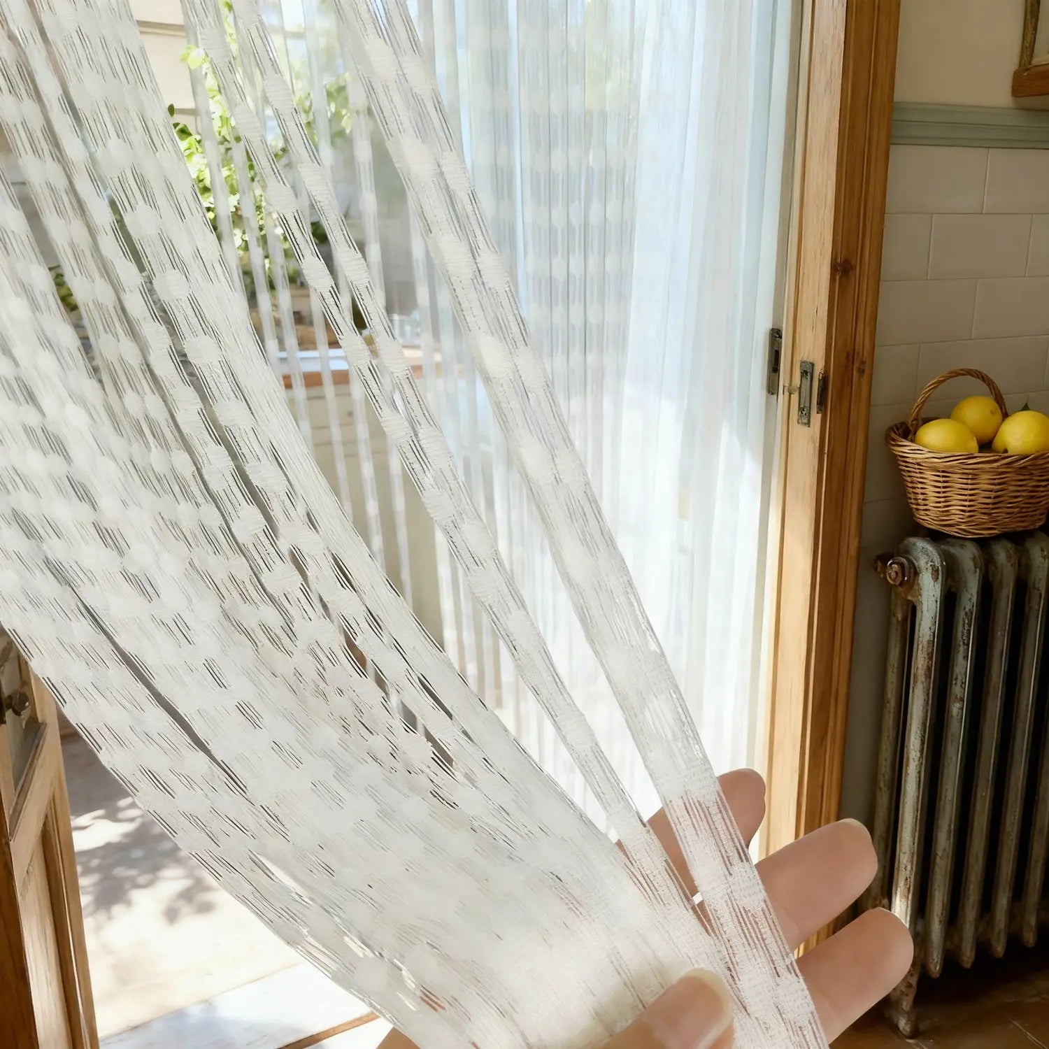 French Vintage Lace Tassel Door Curtain