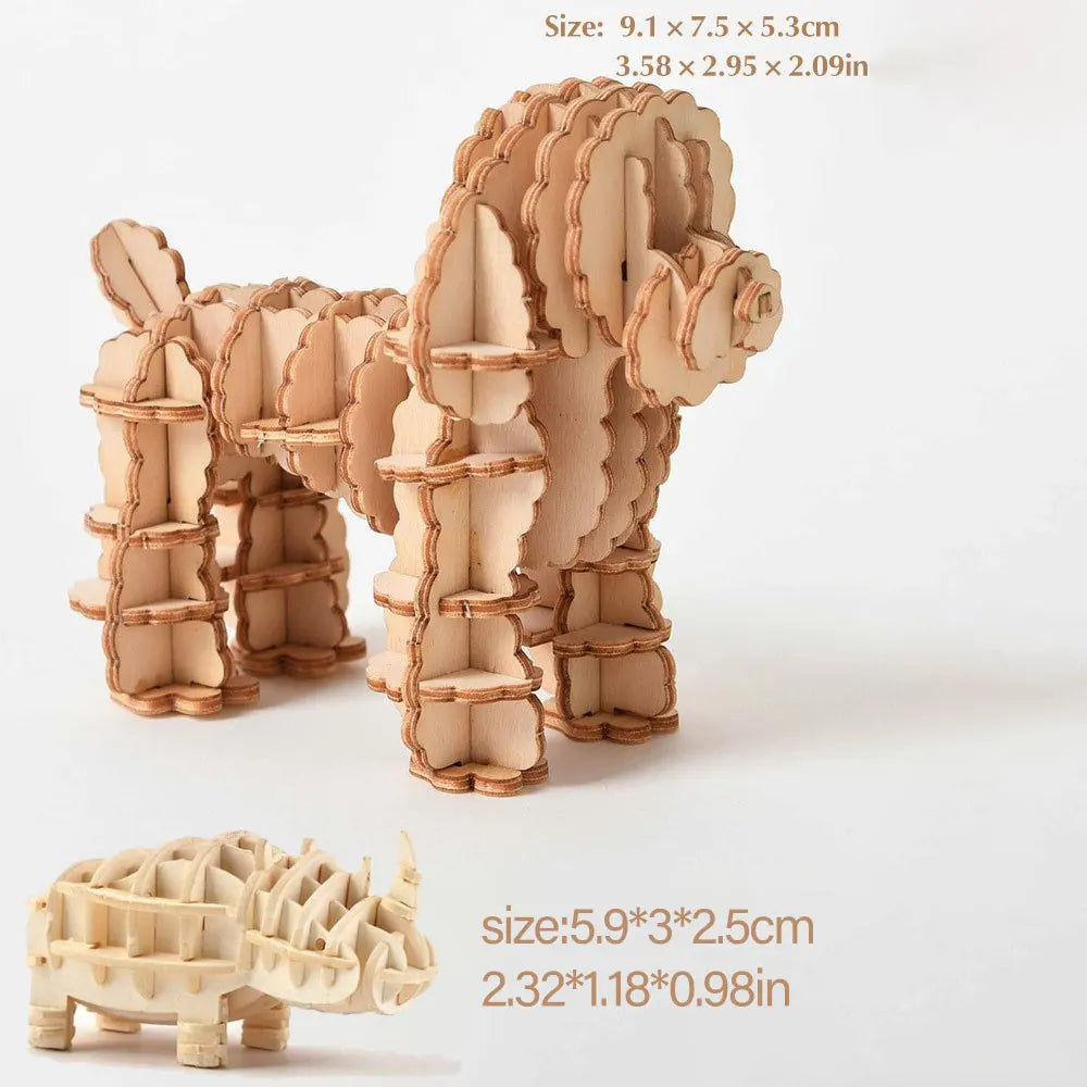 3D Puzzle Model Kit DIY Laser Cut Assembly