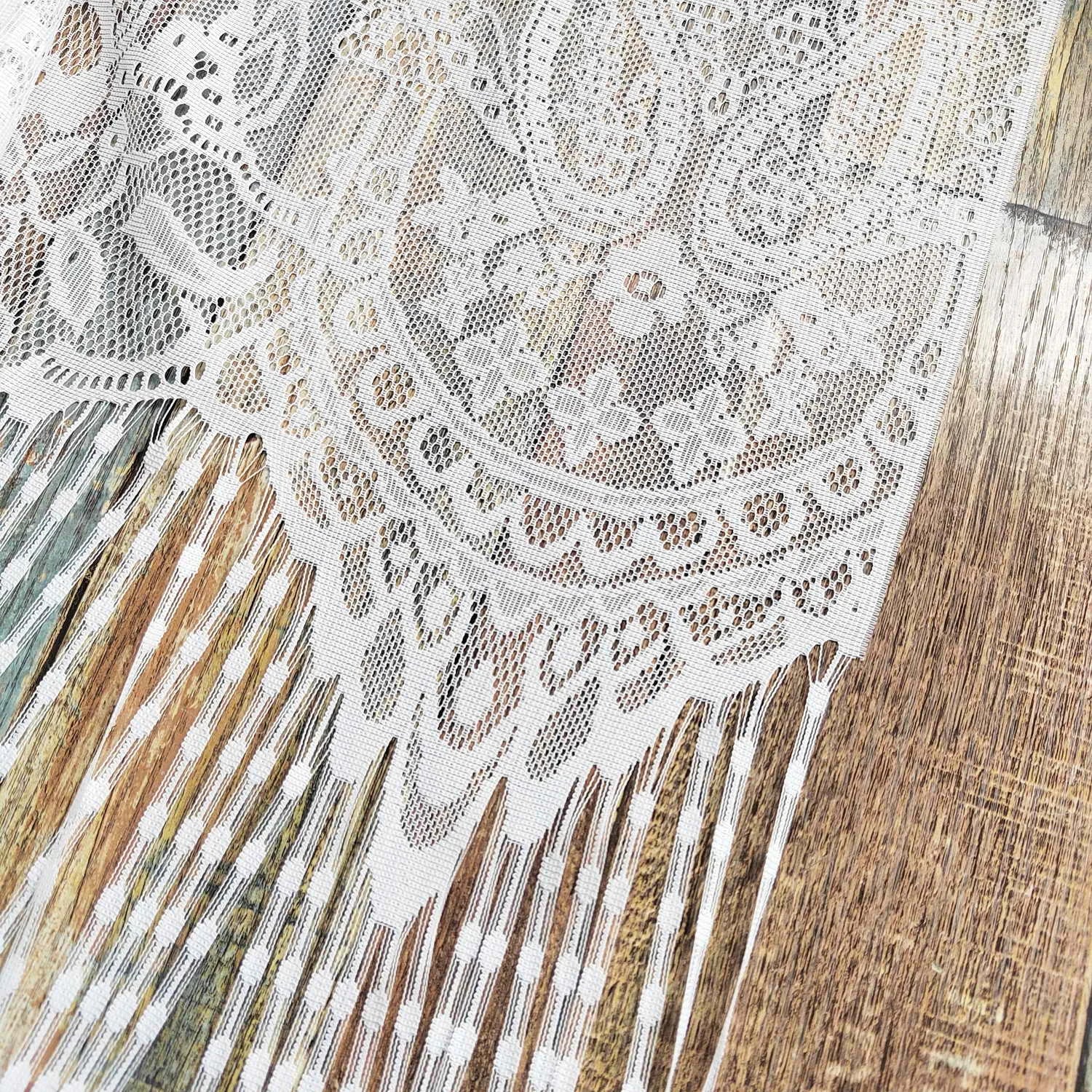 French Vintage Lace Tassel Door Curtain