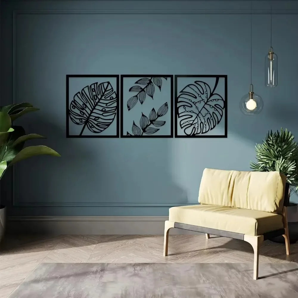 Set of 3; Gorgeous Modern Metal Wall Decor