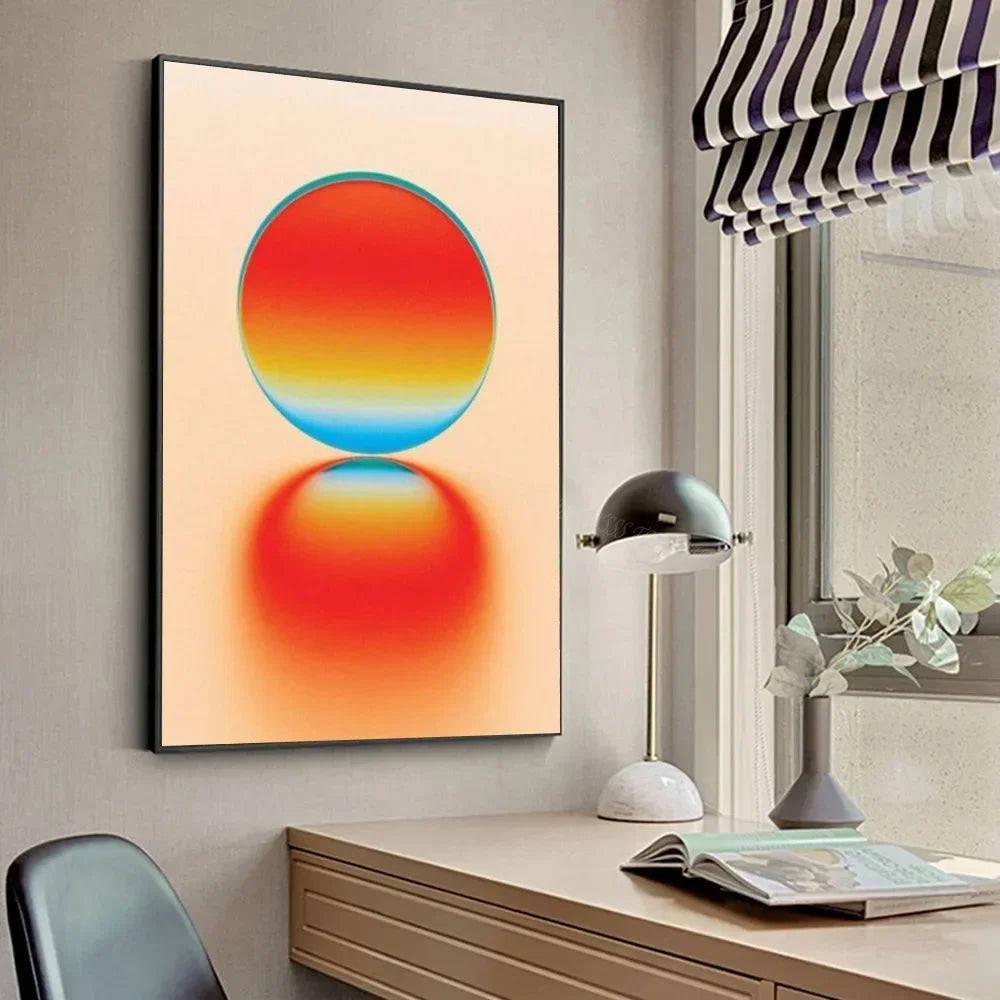 Gradient Halo Modern, Minimalist Canvas Wall Art