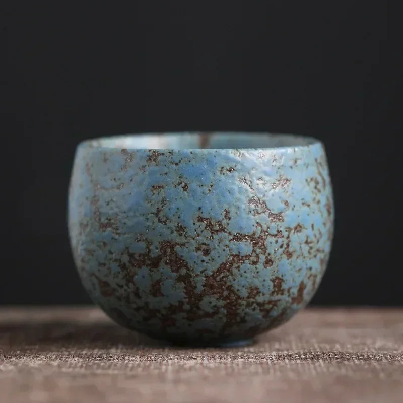 Japanese Ceramic Stoneware Tea Cup; Handmade Vintage
