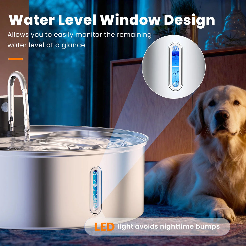 12L Pet Fountain, Motion Sensor, Rechargeable