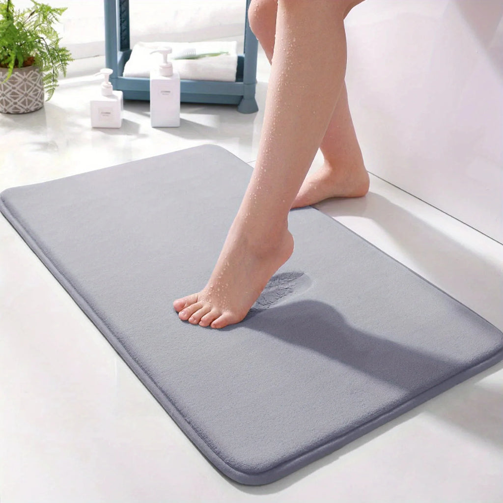 Super Absorbent Bath Mat, Non-Slip Memory Foam