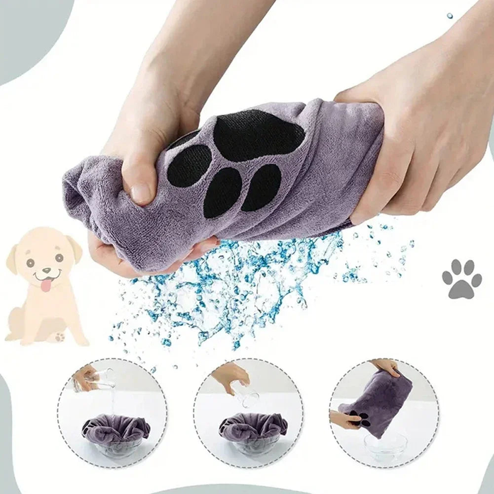 Microfiber Pet Bath Towel Super Soft Absorbent